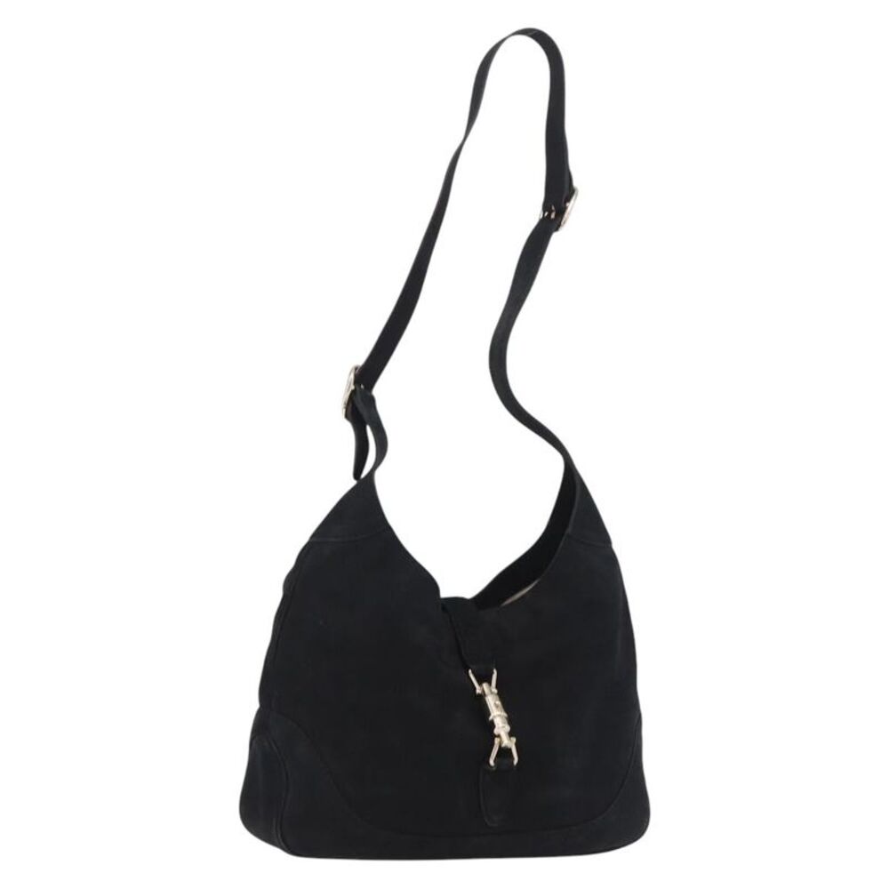 Gucci Jackie O Suede Black Leather Handbag